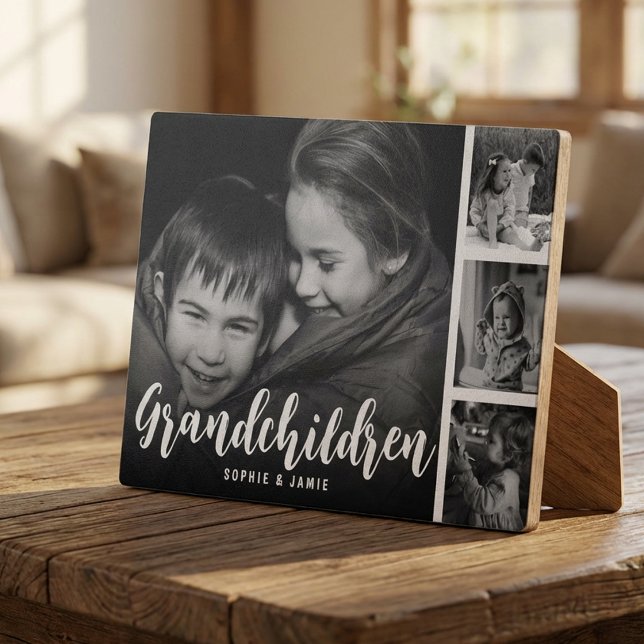 Grandchildren Customized Photo Collage Plaque Fotoplatte (Von Creator hochgeladen)