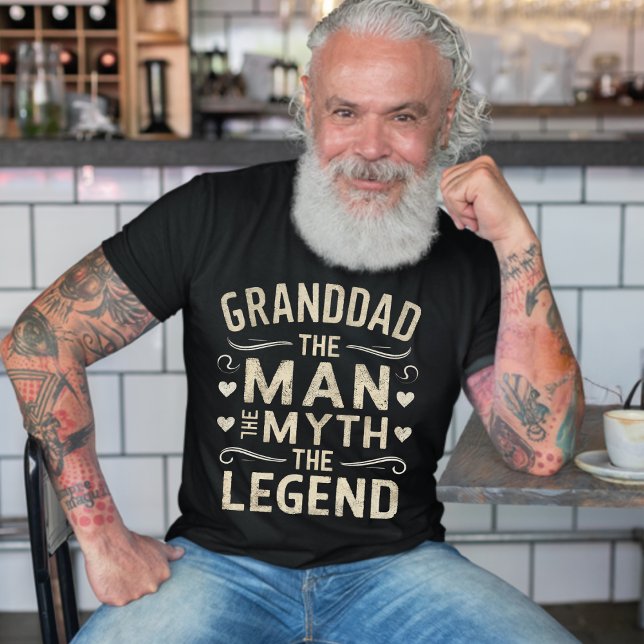 GRANDDAD | Der Mann der Mythos der Legende Vaterta T-Shirt (Granddad  The man,the myth,the legend dark t-shirt)