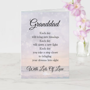 Granddad Förderung Gedicht Design Gruß Karte