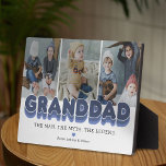 Granddad Man Myth Legend Photo Fotoplatte<br><div class="desc">Cute grandfather photo plaque featuring 3 family pictures for you to replace with your own,  the title "GRANDDAD",  a personalized saying that reads "the man,  the myth,  the legend",  and the grandkids names.</div>