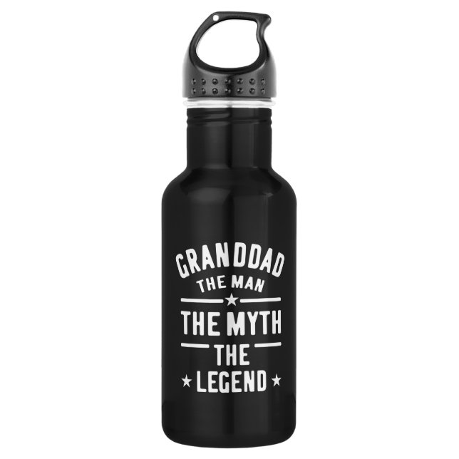 Granddad The Man Myth Legende Edelstahlflasche (Vorderseite)