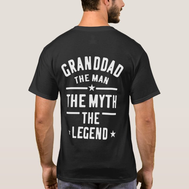 Granddad The Man Myth Legende T-Shirt (Rückseite)
