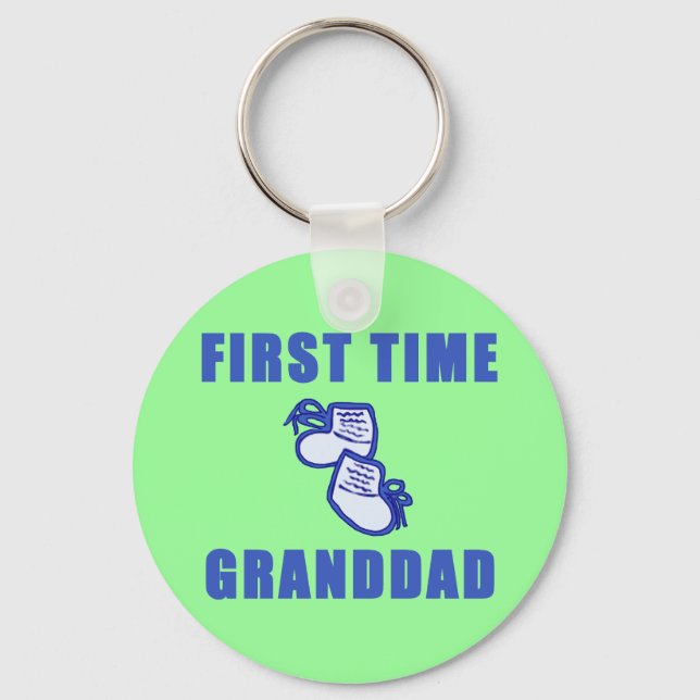 Granddad Tshirts und Geschenke zum ersten Mal Schlüsselanhänger (Vorderseite)