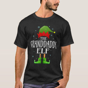 Granddaddy Elf Xmas Matching Family Group Christma T-Shirt