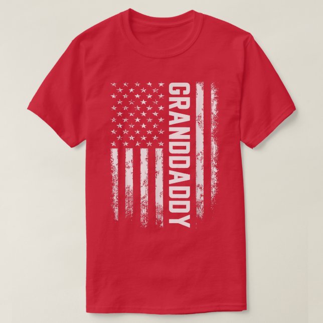 Granddaddy Gift America Flag Geschenk für Männer V T-Shirt (Design vorne)