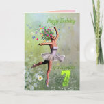 Granddaughter 7, flower fairy birthday card karte<br><div class="desc">In Beautiful ballerina flower fairy dancing haben wir birthday card for a Granddaughter .</div>