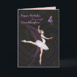 Granddaughter age 4, Ballerina birthday card Karte<br><div class="desc">In Beautiful Ballerina Dancing haben wir Birthday card for a Granddaughter</div>