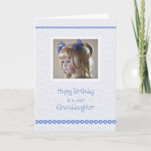 Granddaughter Birthday Card, Blue Hearts Karte