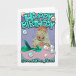 Granddaughter Birthday Card With Mermaid Karte<br><div class="desc">Granddaughter Birthday Card With Mermaid</div>