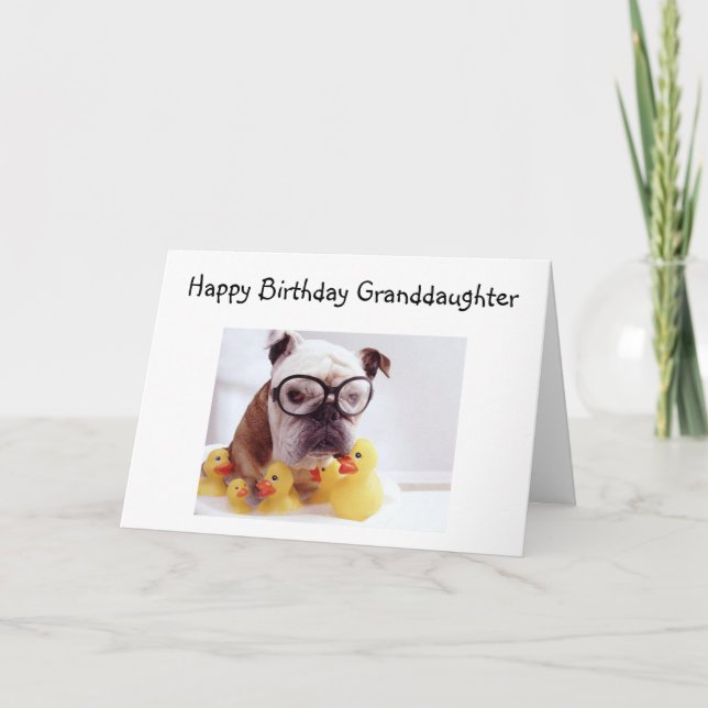 "GRANDDAUGHTER" BIRTHDAY WISHES KARTE (Vorderseite)