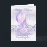 Granddaughter Cute Feminine Birthday Card Karte<br><div class="desc">Granddaughter Cute Feminine Birthday Card</div>