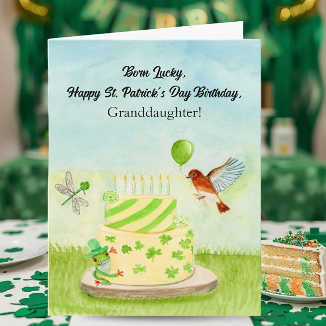 Granddaughter Happy St Patricks Day Birthday Karte (Von Creator hochgeladen)