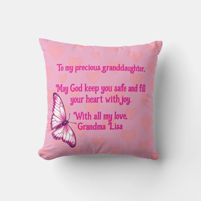 Granddaughter Prayer From Grandma Kissen (Vorderseite)
