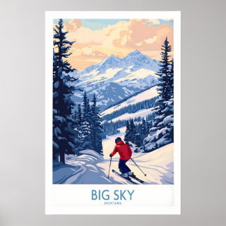 Grande Affiche de la station de ski Big Sky Montan