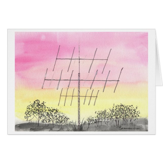 Grande antenne au coucher du soleil (Devant horizontal)