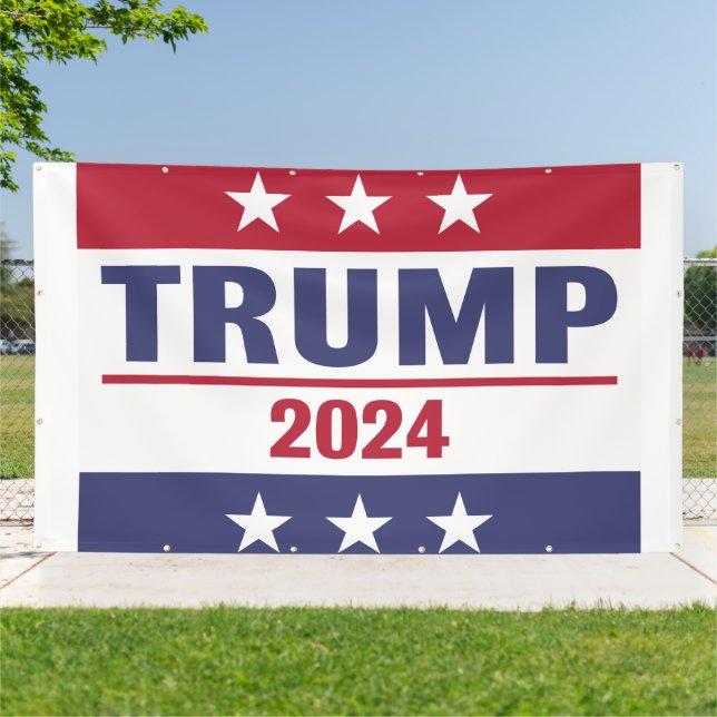 Grande bannière Trump 2024 en plein air (Dehors)