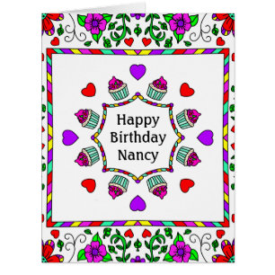 Grande carte d'anniversaire à l'intérieur de la pa