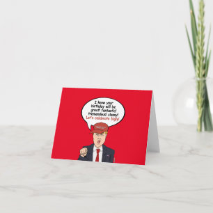 Grande carte d'anniversaire de Trump - Fêtons-nous