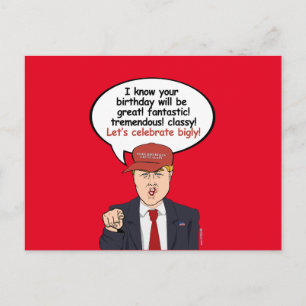 Grande carte d'anniversaire de Trump - Fêtons-nous