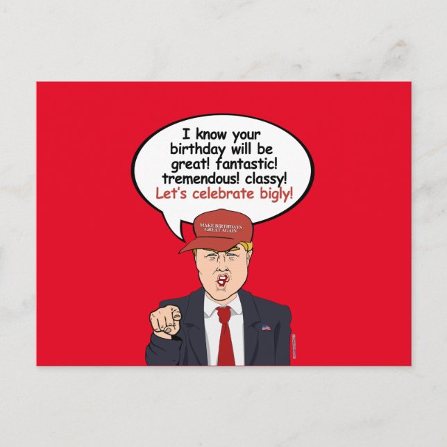 Grande carte d'anniversaire de Trump - Fêtons-nous (Devant)