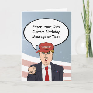 Grande carte d'anniversaire Trump - Customisez vot