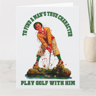 Grande carte de golf à caractère humain