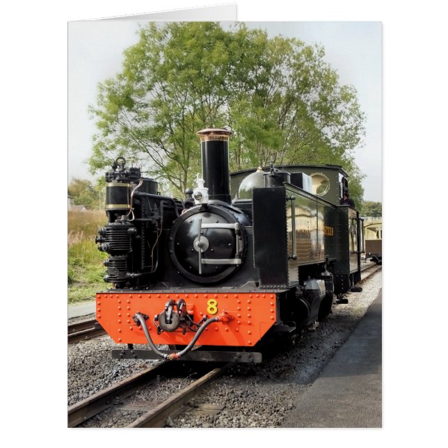 GRANDE CARTE DE GREETINGS DES TRAINS À VAPEUR (Devant)