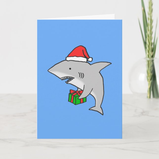 Grande carte de Noël de requin blanc (Devant)