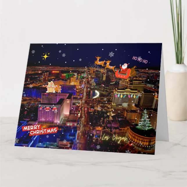 GRANDE carte de Noël Las Vegas (Devant)