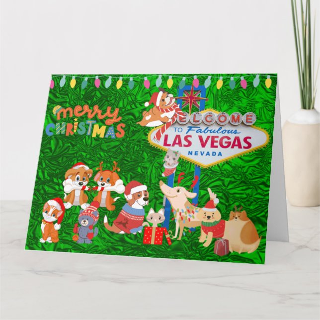 GRANDE carte de Noël Las Vegas (Devant)