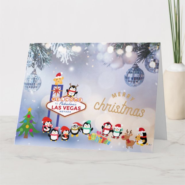 GRANDE carte de Noël Las Vegas (Devant)