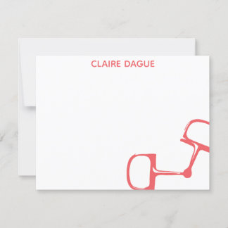 Grande carte de note de cheval de peu de filet de