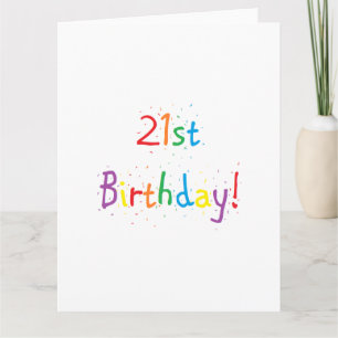 Grande carte de voeux "21e anniversaire"