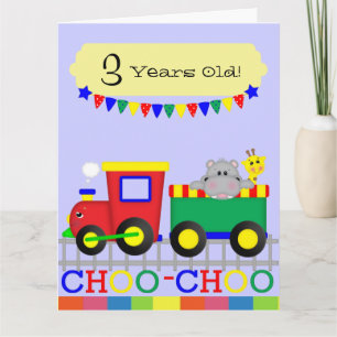 Grande carte de voeux du train rouge (8,5 po x 11 