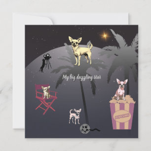 Grande carte de voeux étoile éblouissante