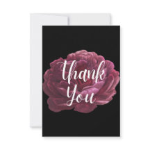 Grande carte de voeux Merci de fleurs