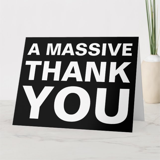 Grande carte de voeux pour le Merci (Devant)