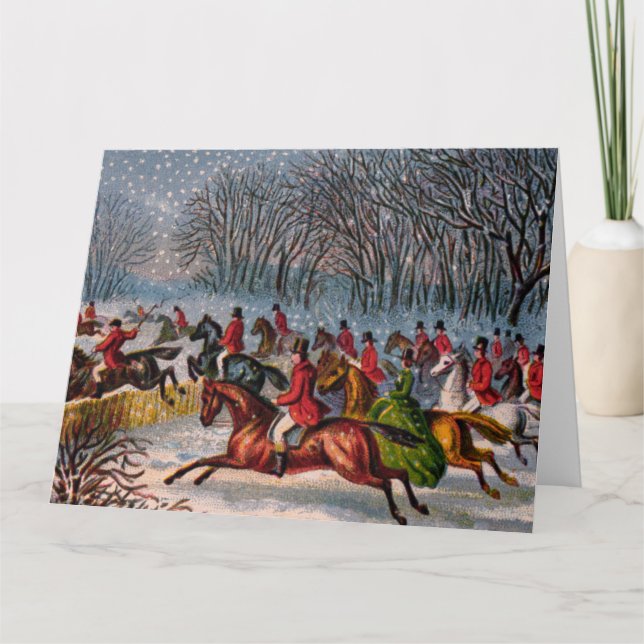 Grande carte de voeux Tally-Ho (Devant)