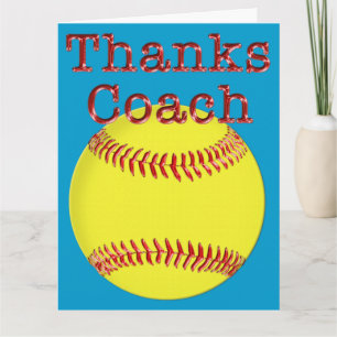 GRANDE carte du base-ball d'ENTRAÎNEUR de cadeaux