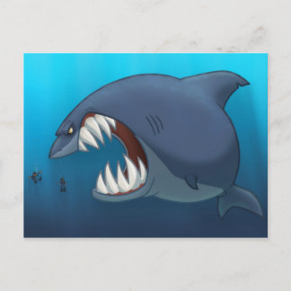 Grande carte postale de requin blanc