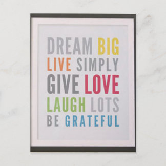 Grande carte postale Dream Restez en contact