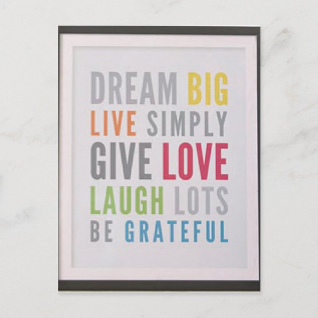 Grande carte postale Dream Restez en contact (Devant)