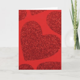 Grande carte rouge de Valentine de coeur