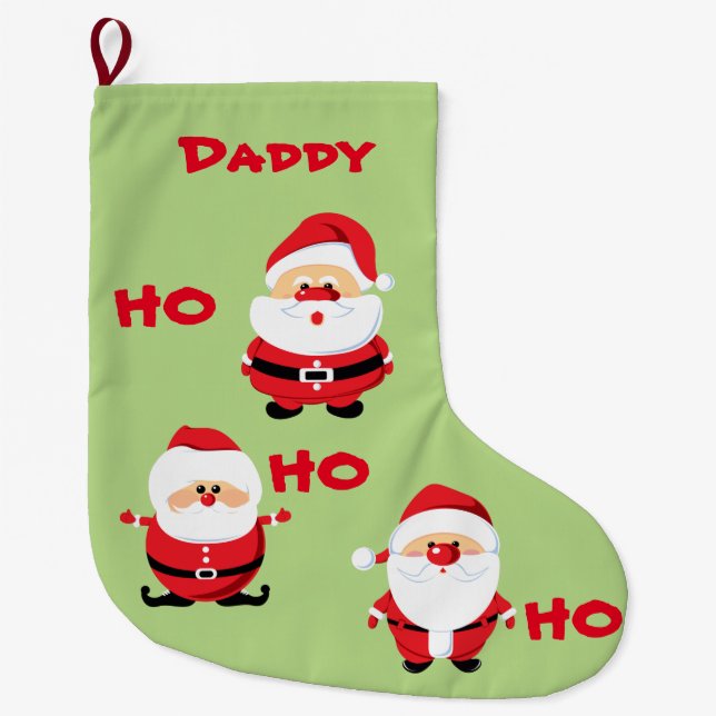 Grande Chaussette De Noël 3 Santas (Devant)