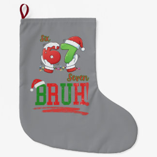 Grande Chaussette De Noël 67 Six Seven Meme Christmas Holiday