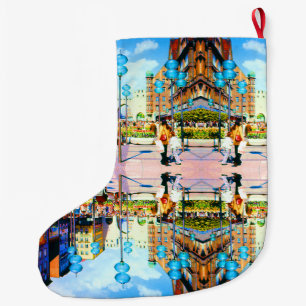 Grande Chaussette De Noël Allemagne vintage Munich Towngate Karistor