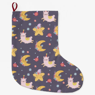 Grande Chaussette De Noël Alpacas/Llamas