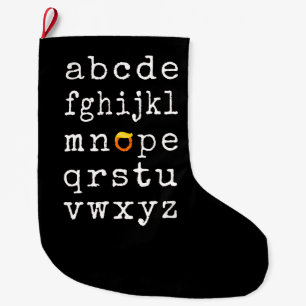Grande Chaussette De Noël Alphabet anti-Trump - Nope V