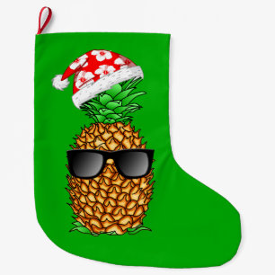 Grande Chaussette De Noël Ananas du Père Noël