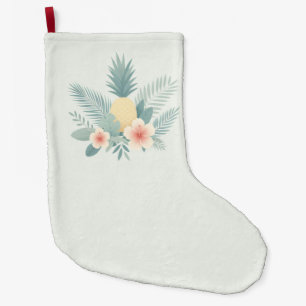 Grande Chaussette De Noël Ananas floral & Hawaiian
